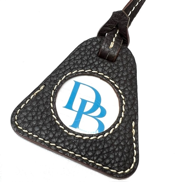 Vintage Dooney & Bourke Medium Domed Satchel Bag Brown Leather Nubuck Zip Top - Picture 14 of 16